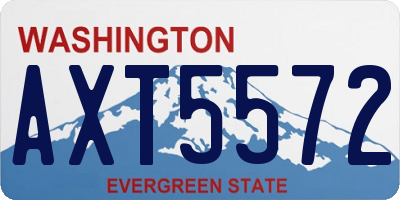 WA license plate AXT5572