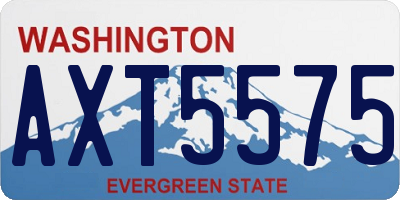 WA license plate AXT5575