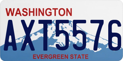 WA license plate AXT5576