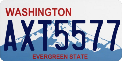 WA license plate AXT5577