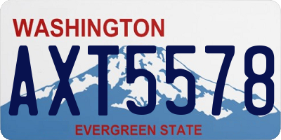 WA license plate AXT5578