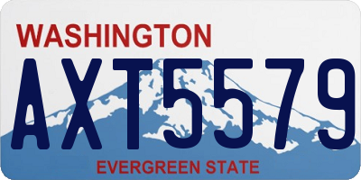 WA license plate AXT5579