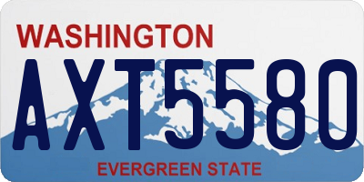 WA license plate AXT5580