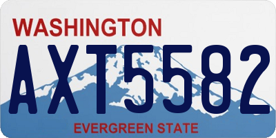 WA license plate AXT5582
