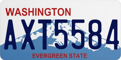 WA license plate AXT5584