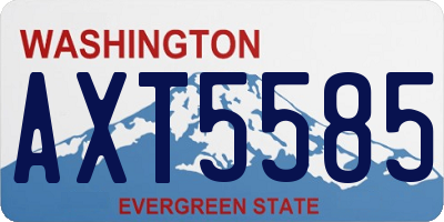 WA license plate AXT5585