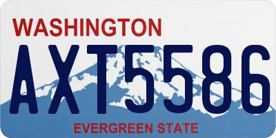 WA license plate AXT5586