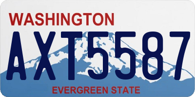 WA license plate AXT5587