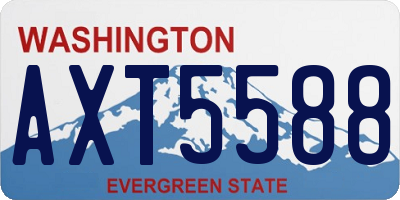 WA license plate AXT5588