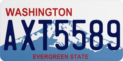 WA license plate AXT5589