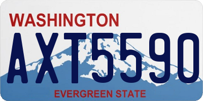 WA license plate AXT5590