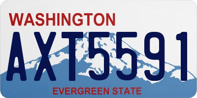 WA license plate AXT5591