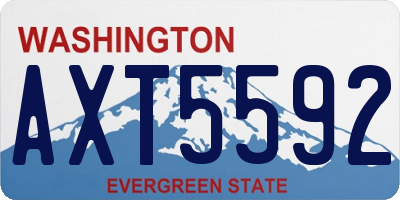 WA license plate AXT5592