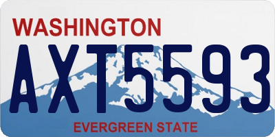 WA license plate AXT5593