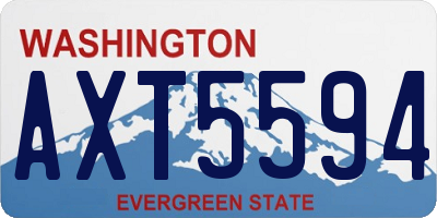 WA license plate AXT5594