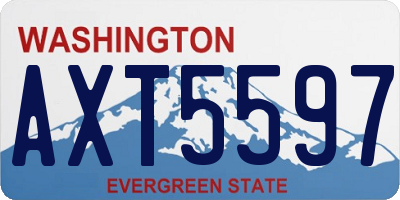 WA license plate AXT5597