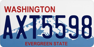 WA license plate AXT5598