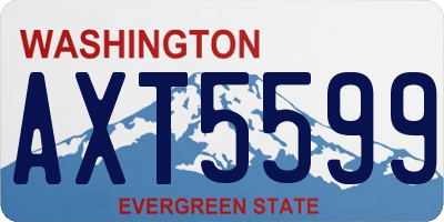 WA license plate AXT5599