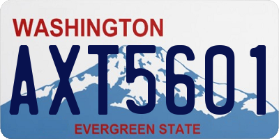 WA license plate AXT5601