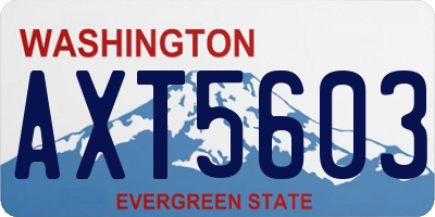 WA license plate AXT5603