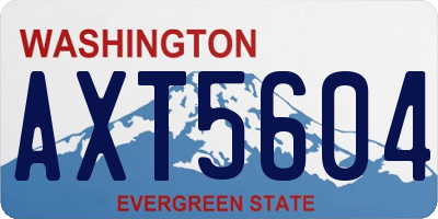 WA license plate AXT5604