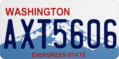 WA license plate AXT5606