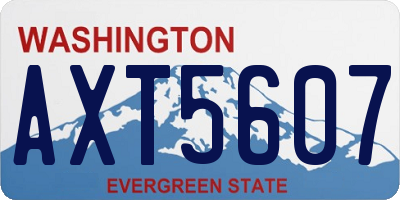 WA license plate AXT5607