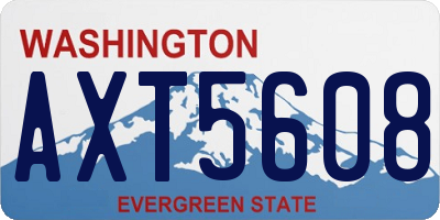 WA license plate AXT5608