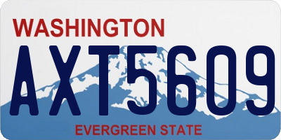 WA license plate AXT5609