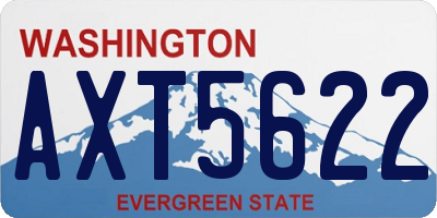 WA license plate AXT5622