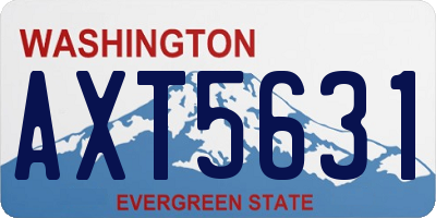 WA license plate AXT5631