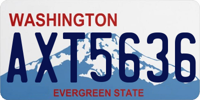 WA license plate AXT5636