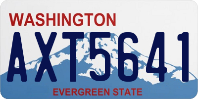 WA license plate AXT5641