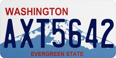 WA license plate AXT5642