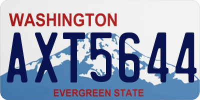 WA license plate AXT5644
