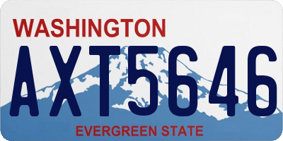 WA license plate AXT5646