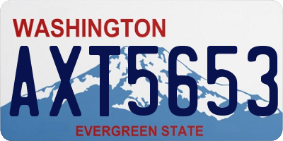 WA license plate AXT5653