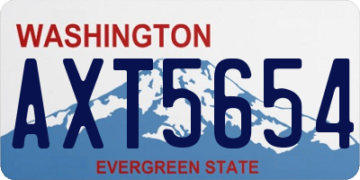 WA license plate AXT5654