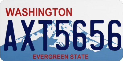 WA license plate AXT5656
