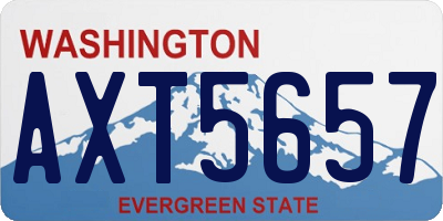 WA license plate AXT5657