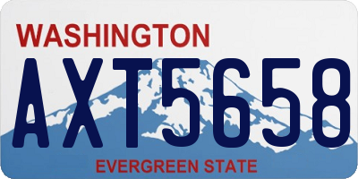 WA license plate AXT5658
