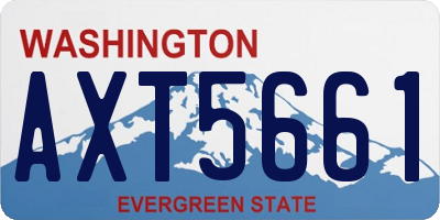 WA license plate AXT5661