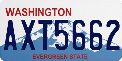 WA license plate AXT5662