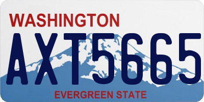 WA license plate AXT5665