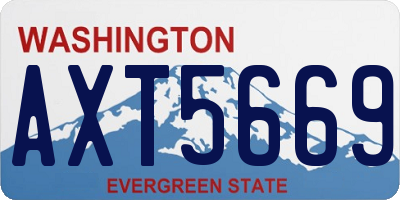 WA license plate AXT5669