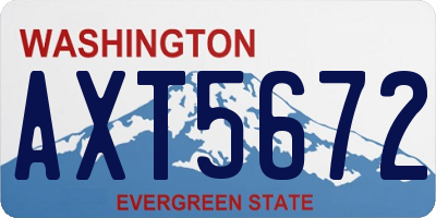 WA license plate AXT5672