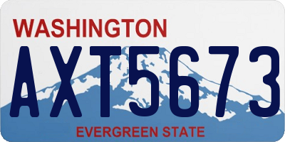 WA license plate AXT5673