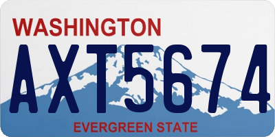 WA license plate AXT5674