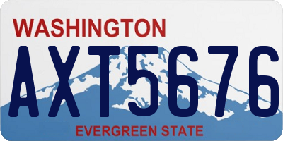 WA license plate AXT5676