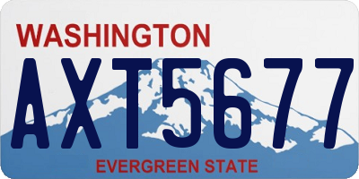 WA license plate AXT5677